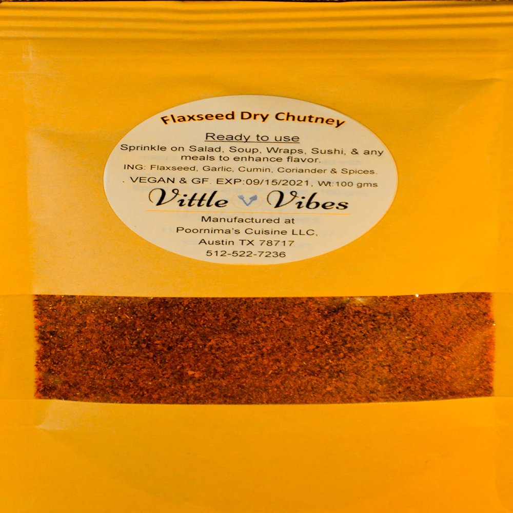 Flaxseed Dry Chutney. Pack of 3 (100 Gms each)