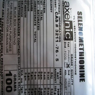 100 Grams L - Selenomethionine Powder, Selenium Mono methione CAS 3211-76-5