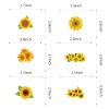 Fenghu 48 Pcs Sunflower Cupcake Toppers for Sunflower Birthday Party Decorations Supplies view 2
