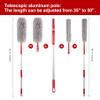 CLEANHOME 69" Bendable Microfiber Feather and Chenille Duster Kit, with Aluminum Telescoping Handle & 2 Removable Washable Heads, Duster for Ceiling Fan, Furniture Top, High Places view 4