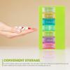 1pc Weekly Organizer Compartments Portable Medicine Storage Case for Travel Daily Medication Reminder Strong Sealing for Efficacy for Vitamins and view 2