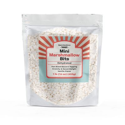 Unpretentious Mini Dehydrated Marshmallow Bits, 1 lb, Topper for Cereal, Ice Cream, and Desserts
