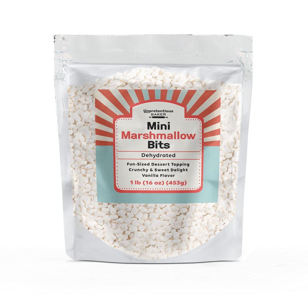 Unpretentious Mini Dehydrated Marshmallow Bits, 1 lb, Topper for Cereal, Ice Cream, and Desserts