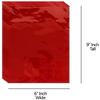 Bdwievn Cellophane Treat Bags 100 pcs Red Color 6x9 Inch Bags Cellophane Wrap Bags with Twist Ties for Bakery Cookies Sweets Snacks Candies Dessert Transparent Color (Red) view 2