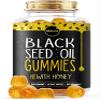 MAJU's Black Seed Oil Gummies with Honey 90ct, 500mg BSO Gummy, Black Cumin Seed Nigella Sativa Oil, Cold-Pressed, Potent Formula, 90ct view 1