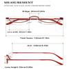 VEVESMUNDO Metal Reading Glasses Half Moon Semi Rimless Frame Readers for Men Women view 2