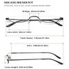 VEVESMUNDO Metal Reading Glasses Half Moon Semi Rimless Frame Readers for Men Women view 2