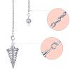 3 Pieces Copper Metal Dowsing Pendulum Divination Dower Reiki Healing Pendulum Chain,Silver Spiral Coil Point Meditation Yoga Balancing Pendant view 3