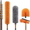 36 Foot High Reach Duster Kit with 5-30 ft Extension Pole // High Ceiling Dusting and Window Cleaning Kit with Telescopic Pole // Window Washer & Squeegee, Cobweb Duster, Fan Blade and Feather Dusters view 1