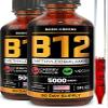 Vitamin B12 Sublingual Liquid Drops 5000 mcg  Vegan Methyl B-12 Supplement for Energy & Focus  B 12 Vitamin for Women & Men  Fast Absorption Methylcobalamin  120 Servings  4 fl oz view 1