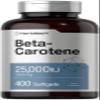 Horbach Beta Carotene Supplement | 25000 IU Softgels | 7,500 mcg | Vitamin A | 400 Count | Non-GMO and Gluten Free Formula view 1