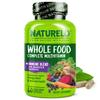 NATURELO Whole Food Multivitamin + Immune Blend with Elderberry & Mushrooms - Complete Multivitamin with Extra Immune Support - C, D3, Zinc, Elderberry, Reishi, Shitake - 60 Vegan Capsules view 1