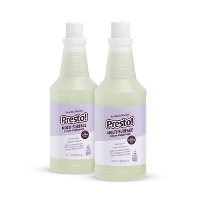 Amazon Brand  Presto! Multi-Surface Cleaner Concentrate, 2X Concentrated Formula, Lavender Scent, 32 fl oz (Pack of 2)