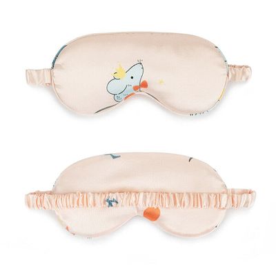 Magik Cartoon Cute Satin Silky Travel Sleep Eye Mask Cover Padded Blindfold Smooth (Pink Mouse, 2 Pack)
