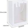 10pcs White Paper Bags With Handles For Gift Wrapping view 2