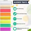 80 Pieces Chew Aligner Tray Seaters Colorful Aligner Seater Chew Chompers, 8 Colors view 2