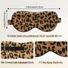 ZIMASILK Adjustable 100% 22 Momme Mulberry Silk Sleep Mask for Sleeping, Filled with Premium Mulberry Silk, Softest & Breathable Eye Sleeping Mask (Leopard-Black Golden) view 4