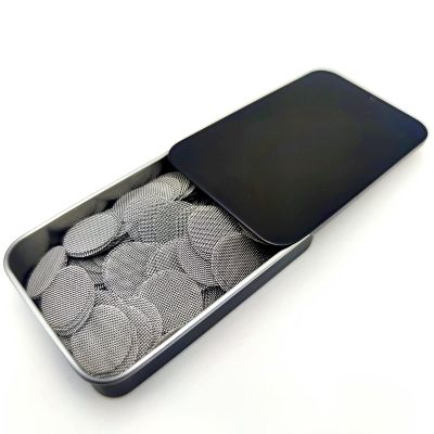 200 PCS 5/8 Pipe Screens, Stainless Steel Pipe Screen Filters 0.63 inch Metal Screens with Black Storage Box
