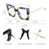 COTIA Oversized Big Frame Anti Blue Light Blocking Men Women Reading Glasses Resin Lens (black, 3.5) view 4