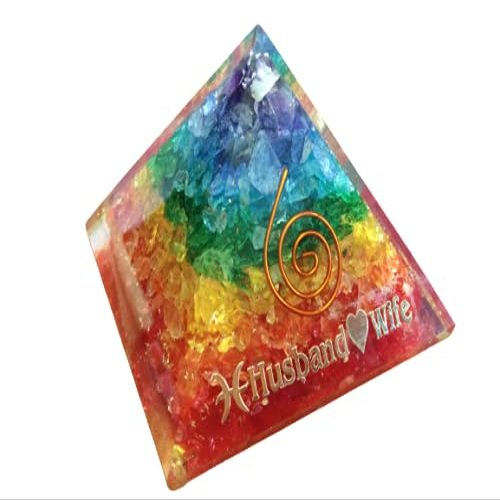 Jet Authentic Husband-Wife Chakra Orgone Pyramid 60-70 mm Meditation Relationship Strong Bonding Harmony Internal Growth Love