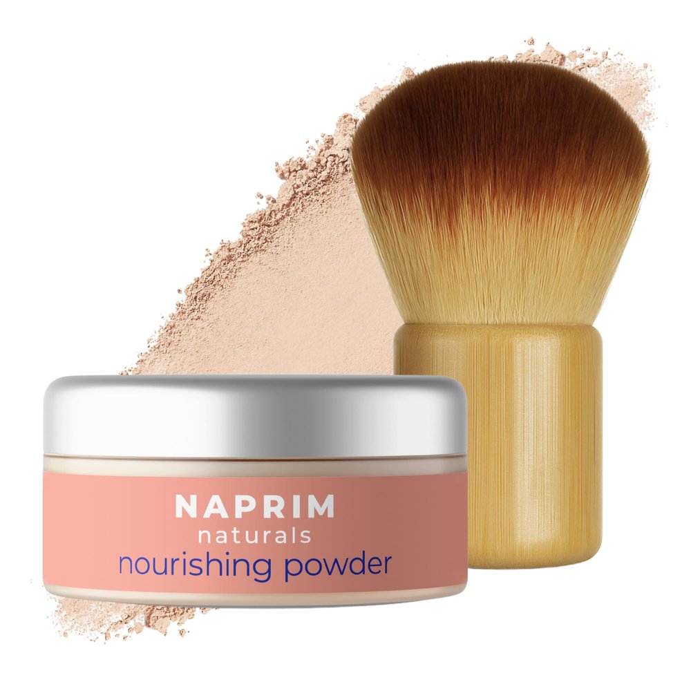 NAPRIM Naturals Nourishing Powder - Hypoallergenic, Talc-Free Skin Relief for Eczema, Psoriasis, Dermatitis, Acne with Colloidal Oatmeal - Reduce Redness, Irritation & Rashes, Safe for Babies, 0.71 oz