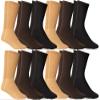 12 Pairs of Yacht & Smith Men's Value Pack of Ring Spun Cotton Crew Diabetic, Socks view 1