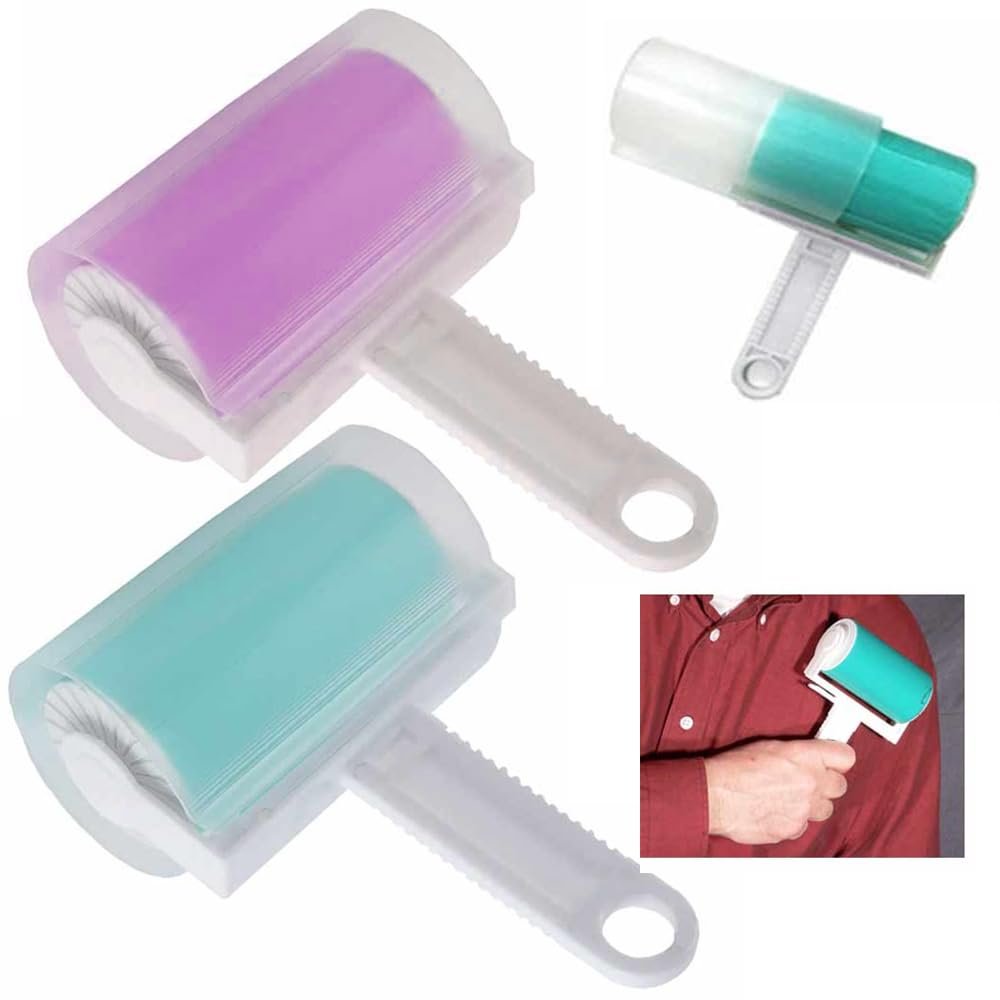 1 Reusable Sticky Picker Cleaner Lint Roller Pet Hair Remover Brush Dust Pet Car Lint Remover Roller Fabric Clothes Dust Clothing, Upholstery Washable Efficient Multi Purpose Dust Lint Remover Brush
