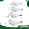 Exquisite Disposable Bowls Plastic Serving Bowls Pack Of 8 Square Salad Bowl 32 Oz Clear Plastic Bowls For Parties Disposable Serving Bowls For Salad Bar Buffet Serving Candy Bowl & Bowl Set view 3
