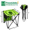 TravelJohn Foldable Commode Chair - Portable Camping Toilet, Steel Frame with Padded Seat, Supports up to 225lbs view 4