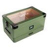 CASE ELEGANCE Monogrammed Military Glass Top Humidor with Thick Cedar, Easy humidification System, Accurate Digital Hygrometer - Green view 1