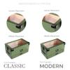 CASE ELEGANCE Monogrammed Military Glass Top Humidor with Thick Cedar, Easy humidification System, Accurate Digital Hygrometer - Green view 2