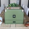 CASE ELEGANCE Monogrammed Military Glass Top Humidor with Thick Cedar, Easy humidification System, Accurate Digital Hygrometer - Green view 4
