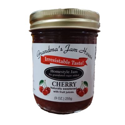 Cherry, No Sugar Added, Grandma's Jam House, 9oz (1 jar)
