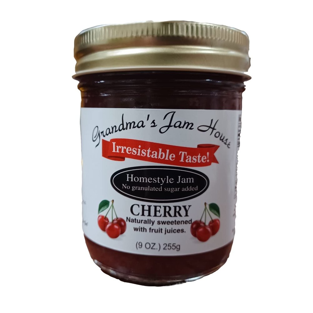 Cherry, No Sugar Added, Grandma's Jam House, 9oz (1 jar)