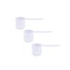 Plastic Measuring Scoop, (70 cc | 4.73 tbsp | 2.37 fl oz. | 70 mL) Long Handle Spoons for Powders, Granules, Coffee, Pet Food, Baking Supplies, Protein and Other Dry Goods, BPA Free (Set of 3) view 1