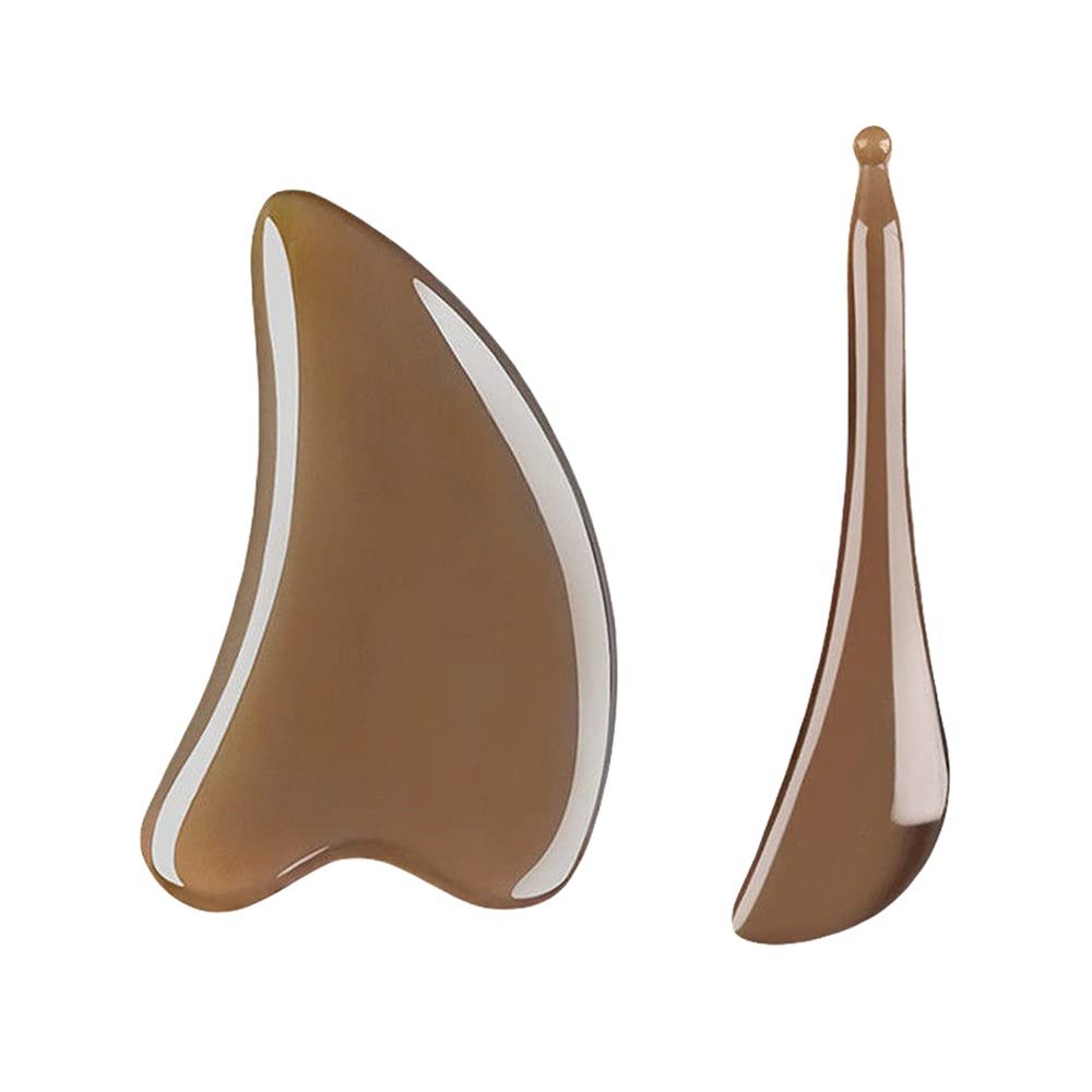ARTIBETTER 2pcs Gua Natural Scraping Board Trigger Point for Massage Sticks for Enhanced Circulation and Skin Elasticity Random Style