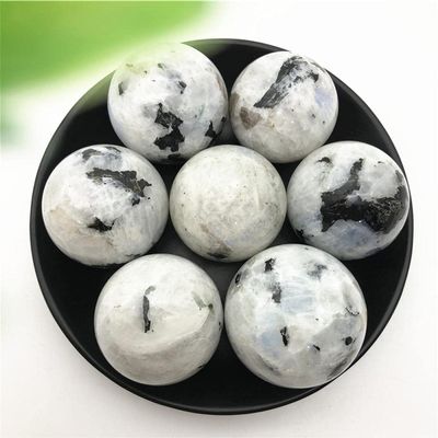 1PC Rare Natural White Moonstone Ball Sphere Stone Crystal Specimen Raw Collection Natural Stones and Minerals-45-50mm