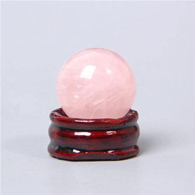 20-50 mm Natural raw Minerals Quartz Sphere Ball Purple Amethysts Yellow Citrines Crystal Stone Sphere Ball Decorative ornaments-8rose_Quartz_15-20mm_with_Pedestal