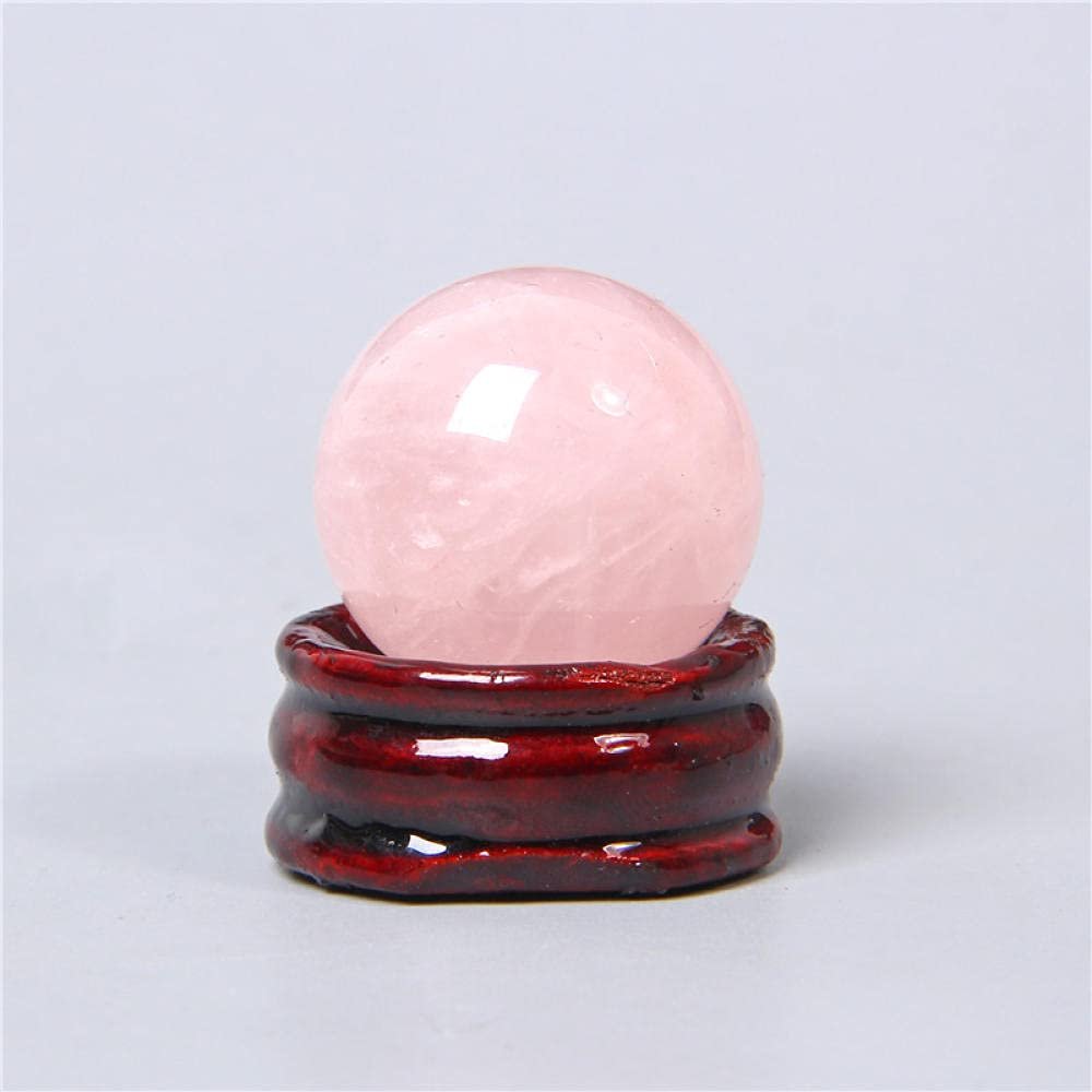 20-50 mm Natural raw Minerals Quartz Sphere Ball Purple Amethysts Yellow Citrines Crystal Stone Sphere Ball Decorative ornaments-8rose_Quartz_15-20mm_with_Pedestal
