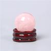 20-50 mm Natural raw Minerals Quartz Sphere Ball Purple Amethysts Yellow Citrines Crystal Stone Sphere Ball Decorative ornaments-8rose_Quartz_15-20mm_with_Pedestal view 1
