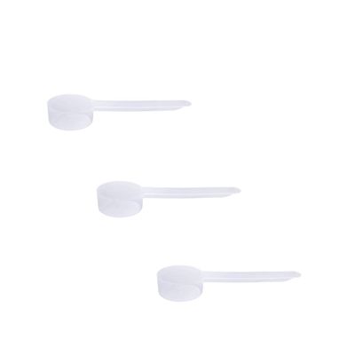 Plastic Measuring Scoop, 2 Teaspoon (11 cc | 11 mL) Long Handle Spoons for Powders, Granules, Coffee, Pet Food, Baking Supplies, Protein and Other Dry Goods, BPA Free (Set of 3)