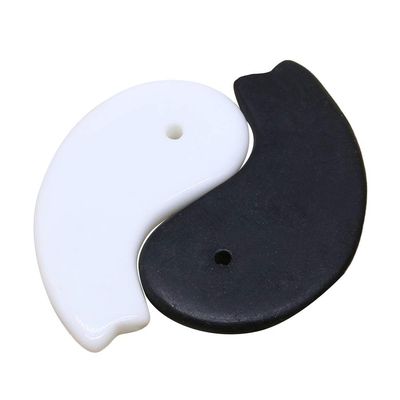 ARTIBETTER 2pcs Natural Stone Scraping Plates Tai Yin Yang Fish Cone Massaging Board for SPA Relaxing Meditation