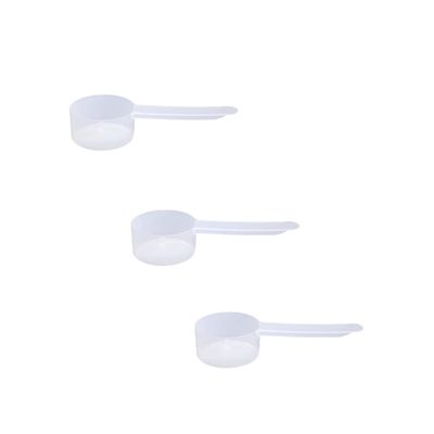 Plastic Measuring Scoop, 1.5 Tablespoon (23 cc | 23 mL) Long Handle Spoons for Powders, Granules, Coffee, Pet Food, Baking Supplies, Protein and Other Dry Goods, BPA Free (Set of 3)