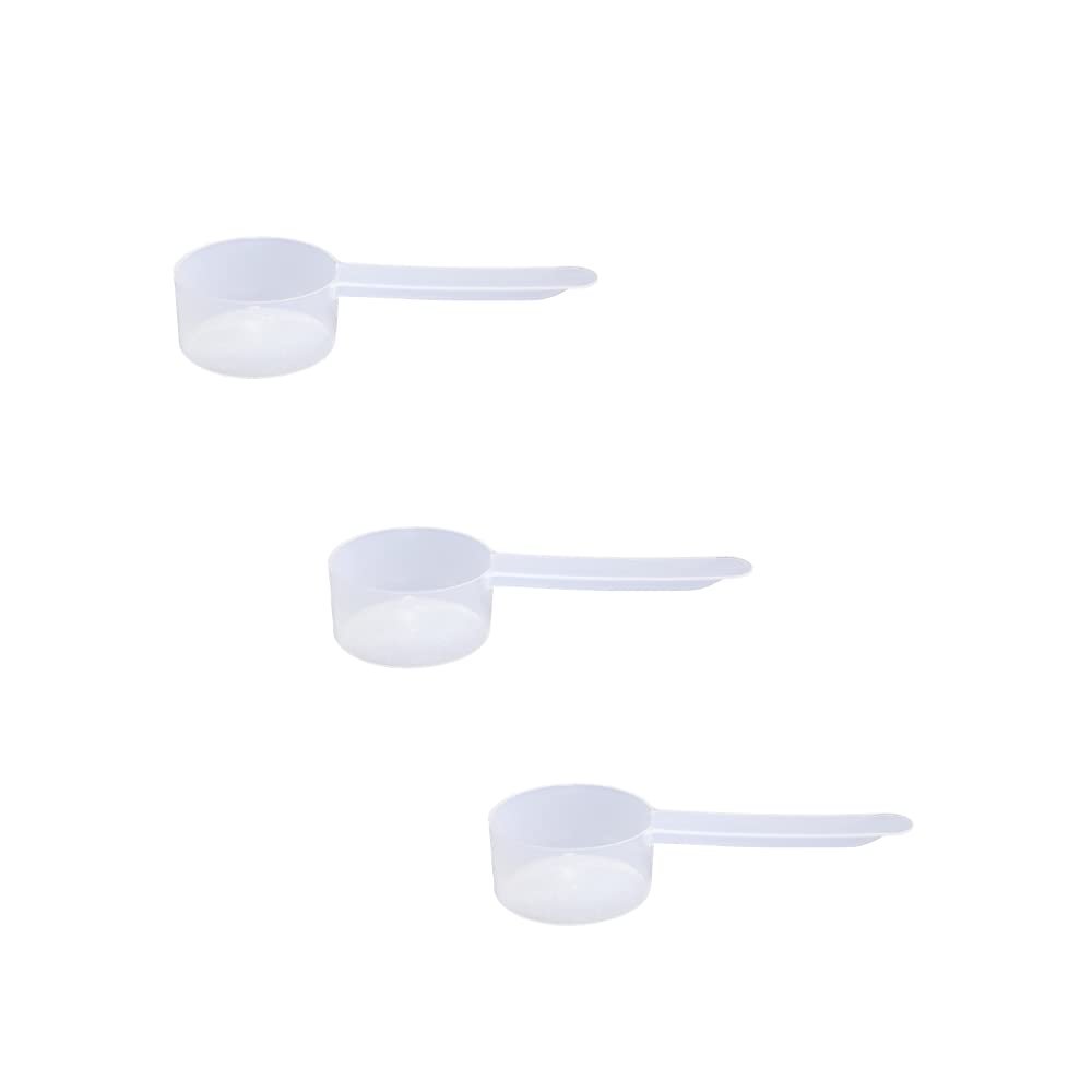 Plastic Measuring Scoop, 1.5 Tablespoon (23 cc | 23 mL) Long Handle Spoons for Powders, Granules, Coffee, Pet Food, Baking Supplies, Protein and Other Dry Goods, BPA Free (Set of 3)
