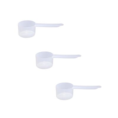 Plastic Measuring Scoop, (29.6 cc | 2 Tablespoon | 1/8 Cup | 29.6 mL) Long Handle Spoons for Powders, Granules, Coffee, Pet Food, Baking Supplies, Protein and Other Dry Goods, BPA Free (Set of 3)