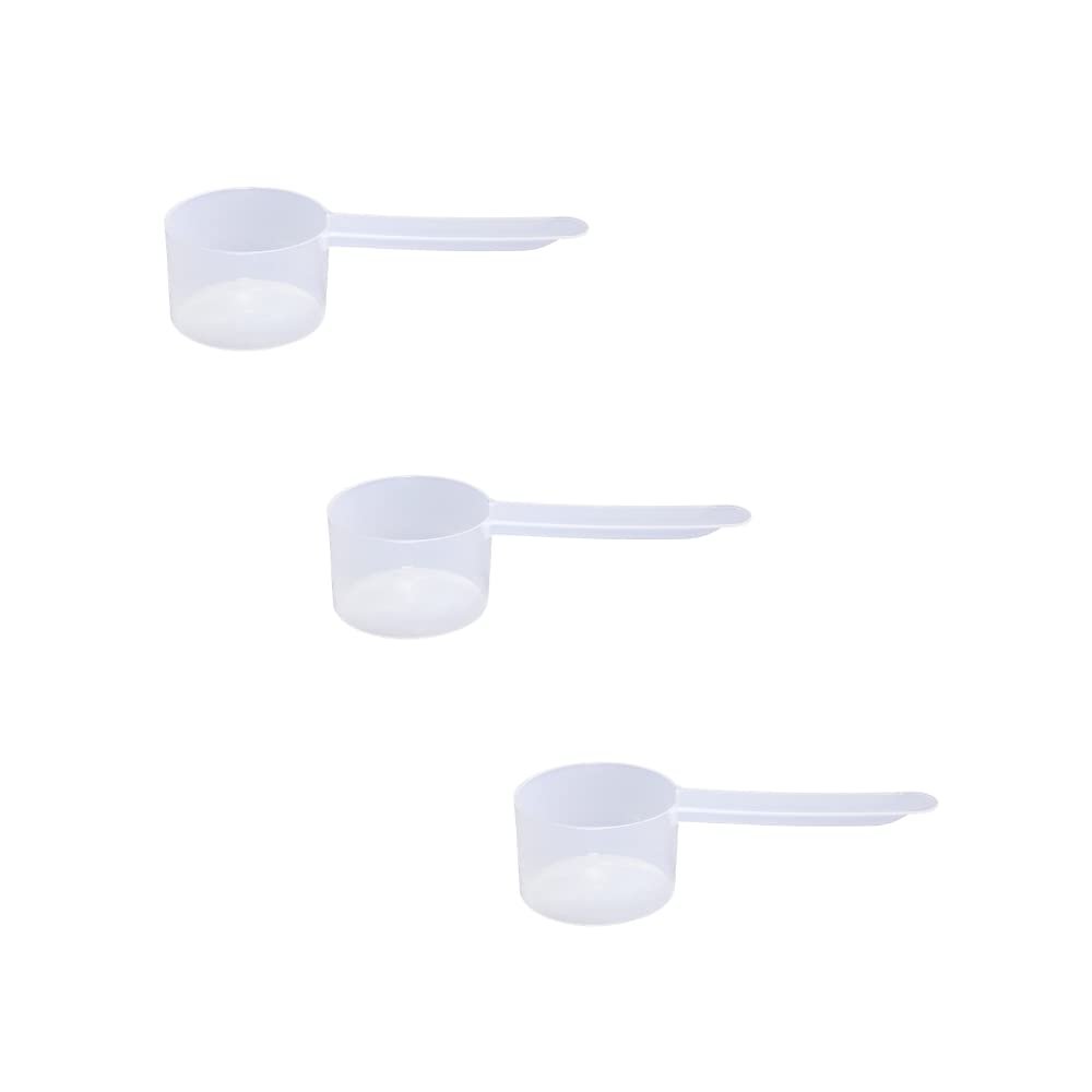 Plastic Measuring Scoop, (29.6 cc | 2 Tablespoon | 1/8 Cup | 29.6 mL) Long Handle Spoons for Powders, Granules, Coffee, Pet Food, Baking Supplies, Protein and Other Dry Goods, BPA Free (Set of 3)