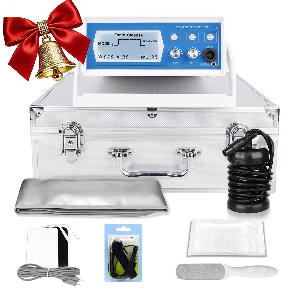 Boeetech Upagarded Ionic Foot Spa Detox Machine, 3 in 1 Ion Cleanse Foot Spa Machine with Large Screen, One File for Home USE