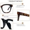 ANDWOOD Blue Light Blocking Glasses Women Computer Screen Oversized Bluelight Blocker for Big Heads Anti Eye Strain Square Black Tortoise Frame view 2