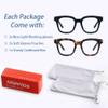 ANDWOOD Blue Light Blocking Glasses Women Computer Screen Oversized Bluelight Blocker for Big Heads Anti Eye Strain Square Black Tortoise Frame view 3