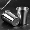 Teqooza 5 Pack 8 Ounce 230ml Stainless Steel Cups Shatterproof Pint Drinking Cups Metal Drinking Glasses for Kids and Adults, Pack of 5 view 4